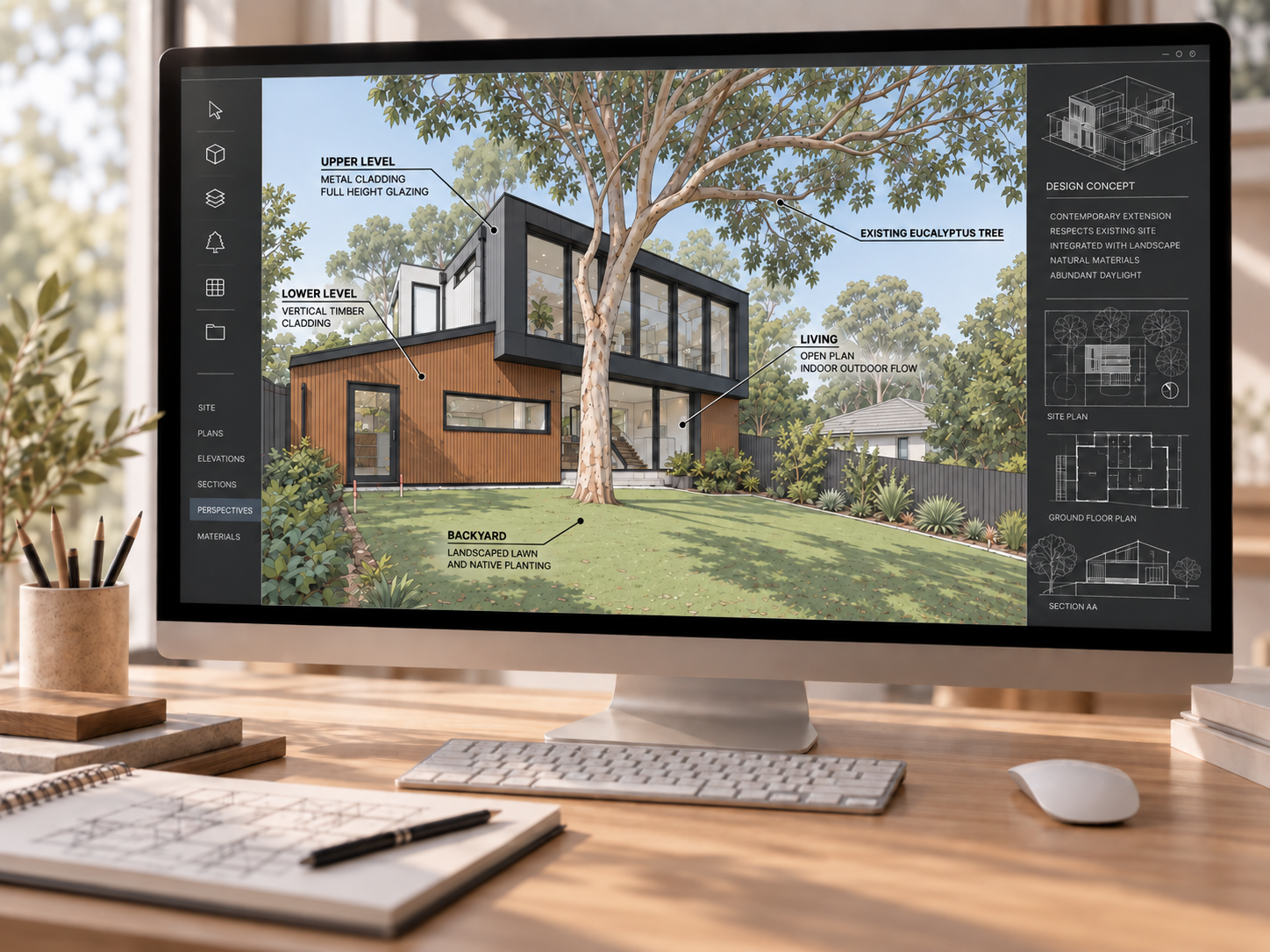 Architectural design work for the design and consent stage